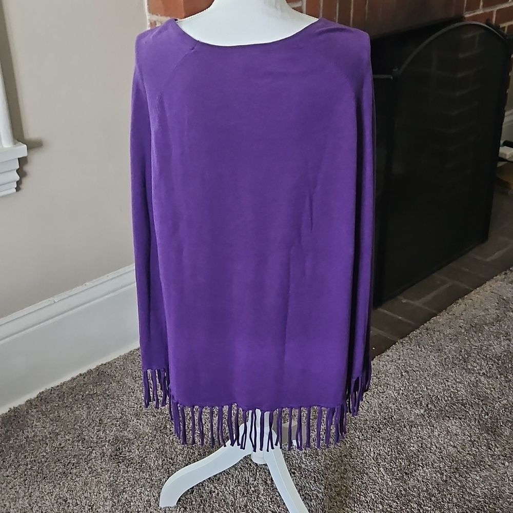 Project Cotton Fringe Poncho - Picture 2 of 6